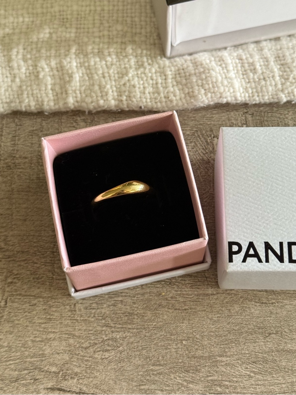 Pandora Yellow Gold Domed Band Ring